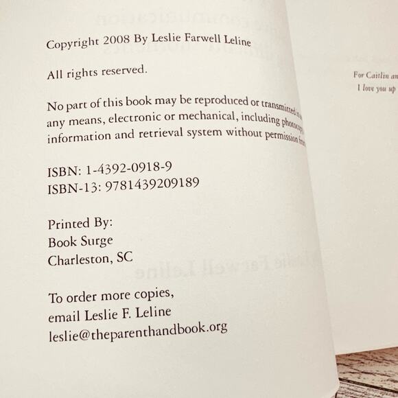 THE PARENT HANDBOOK By Leslie Leline - Positive Communication Difficult Moments - Picture 3 of 16